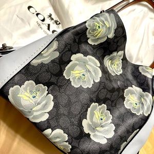 Coach Edie 31 Signature Rose Leather Shoulder Bag